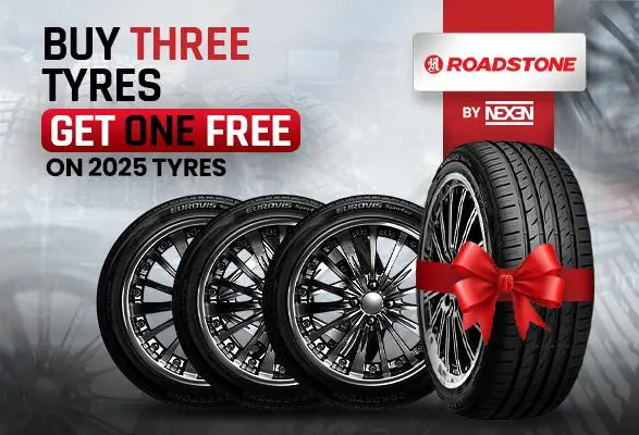 Roadstone buy three tyres get one free offer